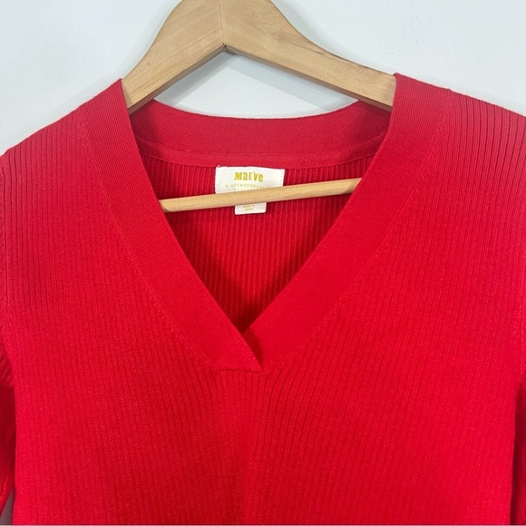 Anthropologie Maeve Thea red pullover size xsmall - Picture 3 of 6